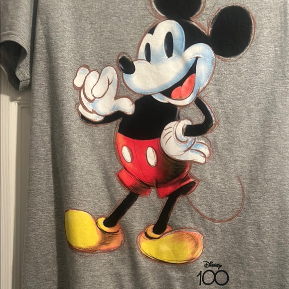 Disney 100 Mickey Mouse Gray T-Shirt - Picture 3 of 7